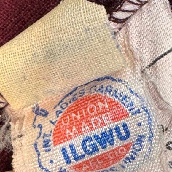 VTG Miss Accent Act III Velvet Blazer Jacket Burgundy Maroon Gold Rope Trim - Picture 5 of 10